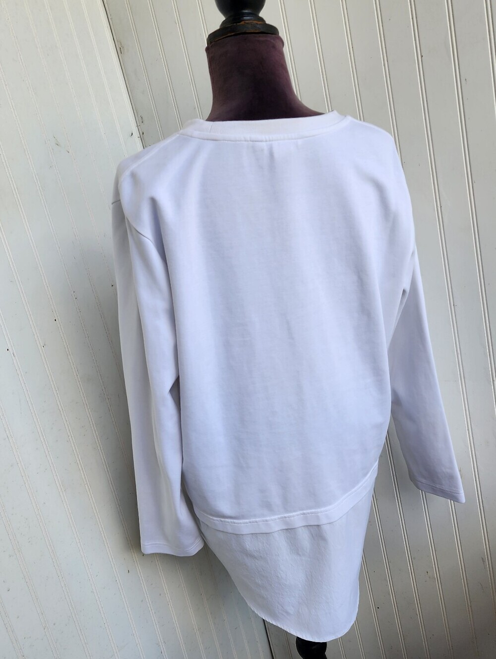 Athleta Women's Gallery White Long Sleeve Tunic Sweatshirt Athleisure Sz L - Picture 9 of 15